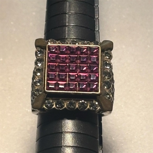 Heidi Daus Jewelry - Heidi Daus Ring Size 10‎ Purple Crystal Square Art Deco Statement